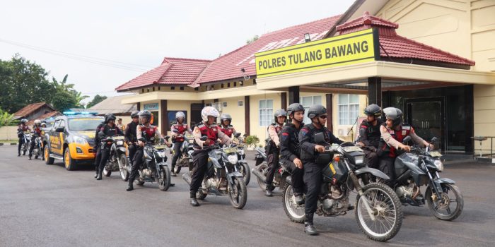 Polres Tulang Bawang Gelar Patroli Skala Besar Pasca Pungut Suara, Ini Tujuannya