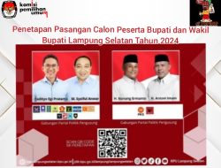 Penetapan Pasangan Calon Peserta Bupati Dan Wakil Bupati Lampung Selatan Tahun 2024