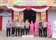 Kapolres Bersama Ketua Bhayangkari Cabang Tulang Bawang Kunjungi dan Berikan Bingkisan ke Tiga Pos Operasi Ketupat Krakatau 2025