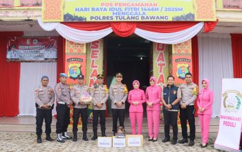 Kapolres Bersama Ketua Bhayangkari Cabang Tulang Bawang Kunjungi dan Berikan Bingkisan ke Tiga Pos Operasi Ketupat Krakatau 2025